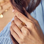 Gold Vermeil Wide Handmade Ring Onda, thumbnail 1 of 5