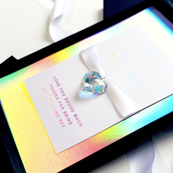 Charged Rainbow Swarovski Crystal Birthday Card, 4 of 7