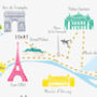 Paris Marathon Route Map Personalised Print, thumbnail 3 of 5