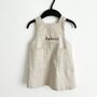 Personalised Children's Apron 100% Linen Kids Pinafore Apron, thumbnail 1 of 10