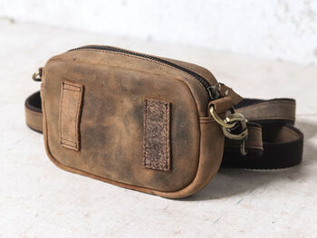 Leather Micro Crossbody Handbag, 3 of 11