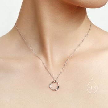 Mobius Circle Pendant Necklace, 5 of 10