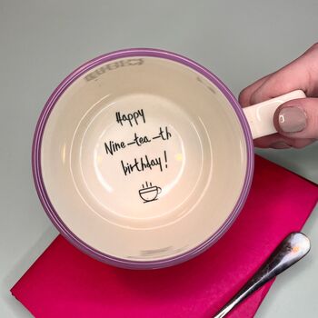 Happy Nine Tea Th Birthday Hidden Message Mug, 2 of 3