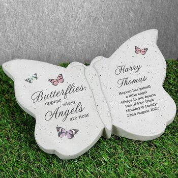 Personalised Memorial Butterflies Plaque, 2 of 4