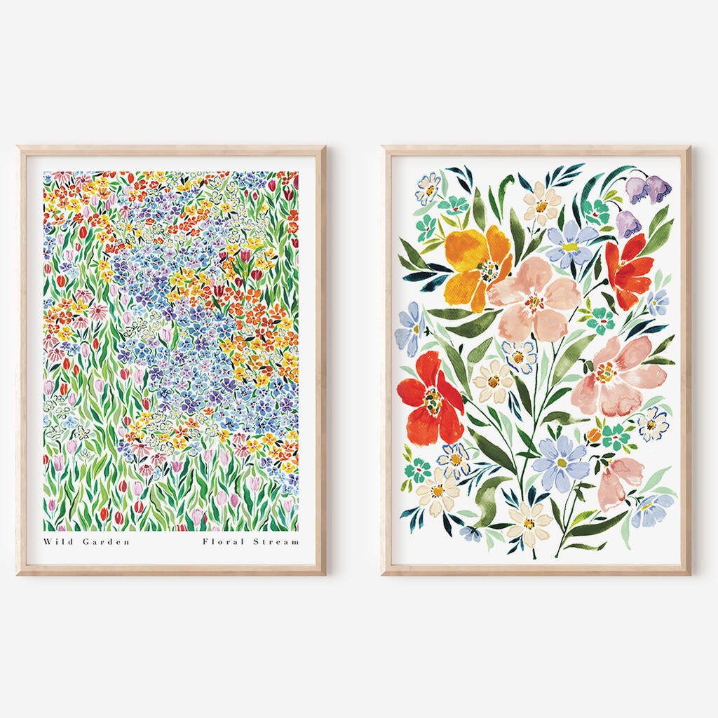 Set Of Two Prints: Wild Garden X Joyful Florals, 1 of 6