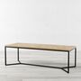 Tower H Natural Ash V Shaped Legs Solid Dining Table, thumbnail 1 of 5