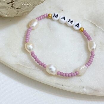 Personalised Colourful Pearl And Bead Bracelet, 4 of 7