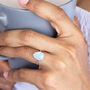 Moonstone Teardrop Faceted Gemstone Ring, thumbnail 3 of 11
