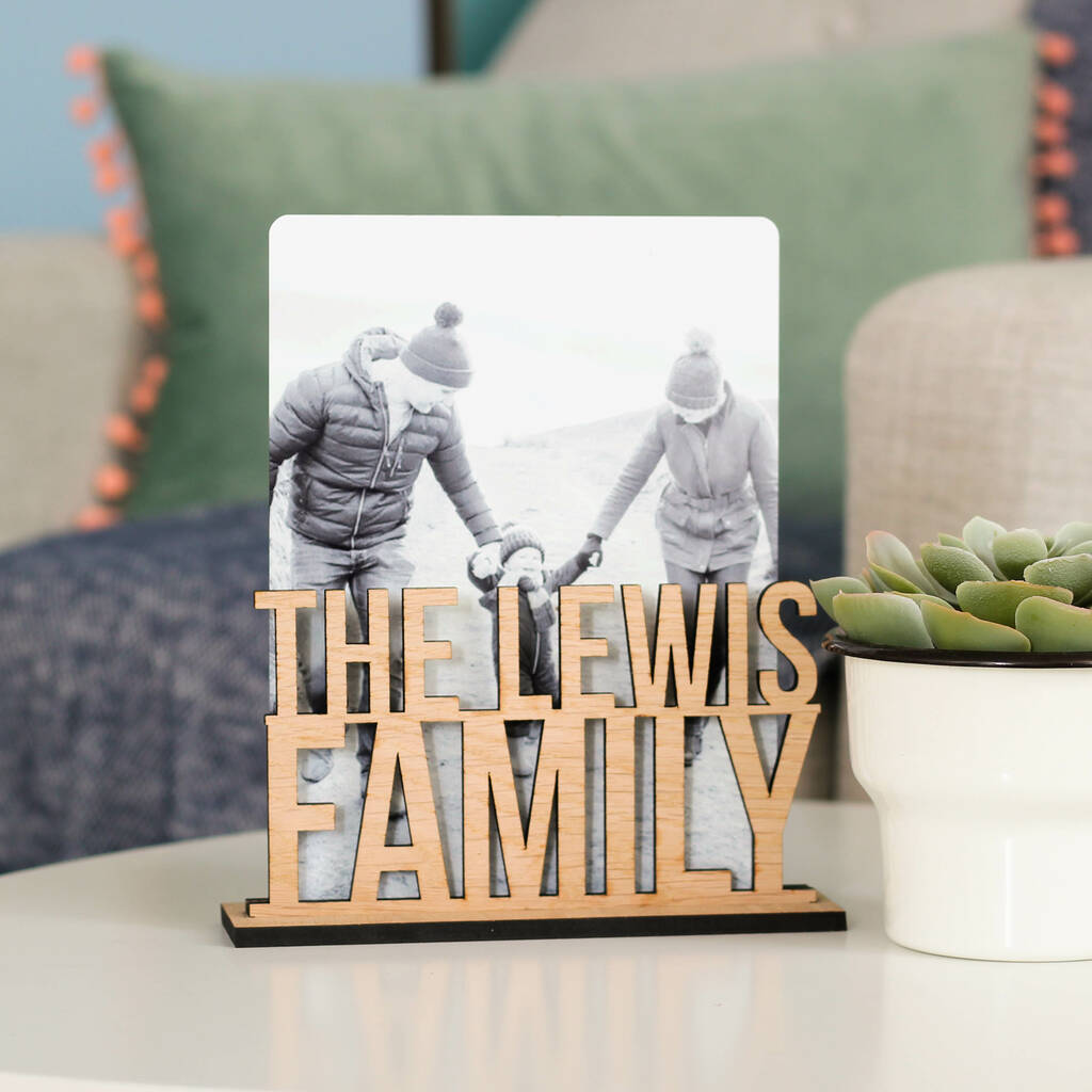 Personalised Family Gift Photo Frame For Mum Or Dad, 1 of 5