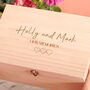 Personalised Hearts Keepsake Box For Couples Wedding, thumbnail 2 of 4