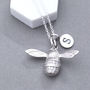 Personalised Silver Bee Necklace, thumbnail 2 of 8