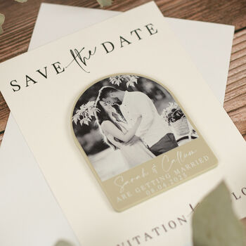 Acrylic Photo Wedding Save The Date Magnets, 8 of 9