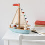 Wooden Sail Away Boat Toy, thumbnail 2 of 3