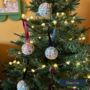 Handmade Fabric Christmas Baubles 6cm, Ribbon Loop, thumbnail 7 of 12