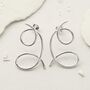Sterling Silver Double Loop Studs, thumbnail 1 of 6