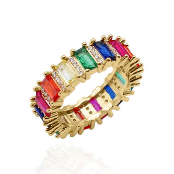 Charlie Rainbow Stone Ring | 18 K Gold Plated, 3 of 6