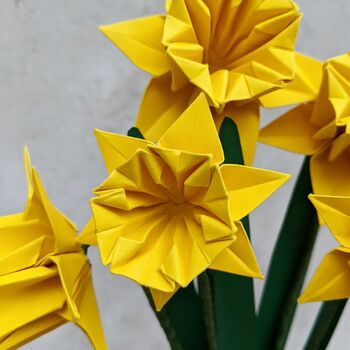 Origami Narcissus Daffodils Bouquet, Mother's Day Gift, 2 of 5