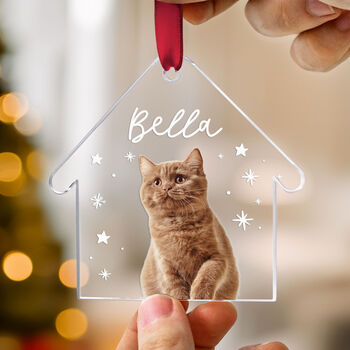Personalised Pet House Photo Ornament Custom Name, 4 of 8