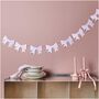 Rose Pink Bow Garland 3m, thumbnail 1 of 3