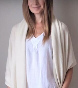 Large Knitted Cashmere Wrap Shawls, 2 of 7