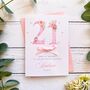 Personalised 21st Birthday Card In Pink, thumbnail 11 of 11