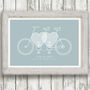 Personalised Bike Lovers Wedding Print, thumbnail 1 of 3