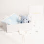 Blue Elephant Toy And Rattle Blanket Baby Gift Set, thumbnail 1 of 6