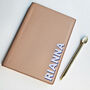 Personalised Drop Shadow Font Leather Diary 2024, thumbnail 7 of 12