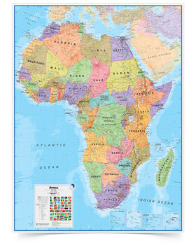 Map Of Africa Political Boundaries Poster, 5 of 5