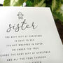 Christmas Card For Sister, Personalised Card, thumbnail 2 of 4