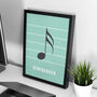 Semiquaver Note Print | Music Theory Poster, thumbnail 3 of 10