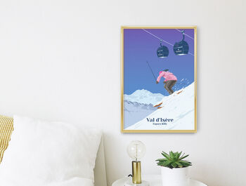 Val D'isere Ski Resort France Travel Poster Art Print, 3 of 8