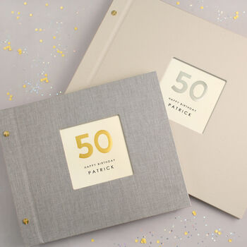 Personalised Hand Foiled 50th Birthday Photo Album, 2 of 12
