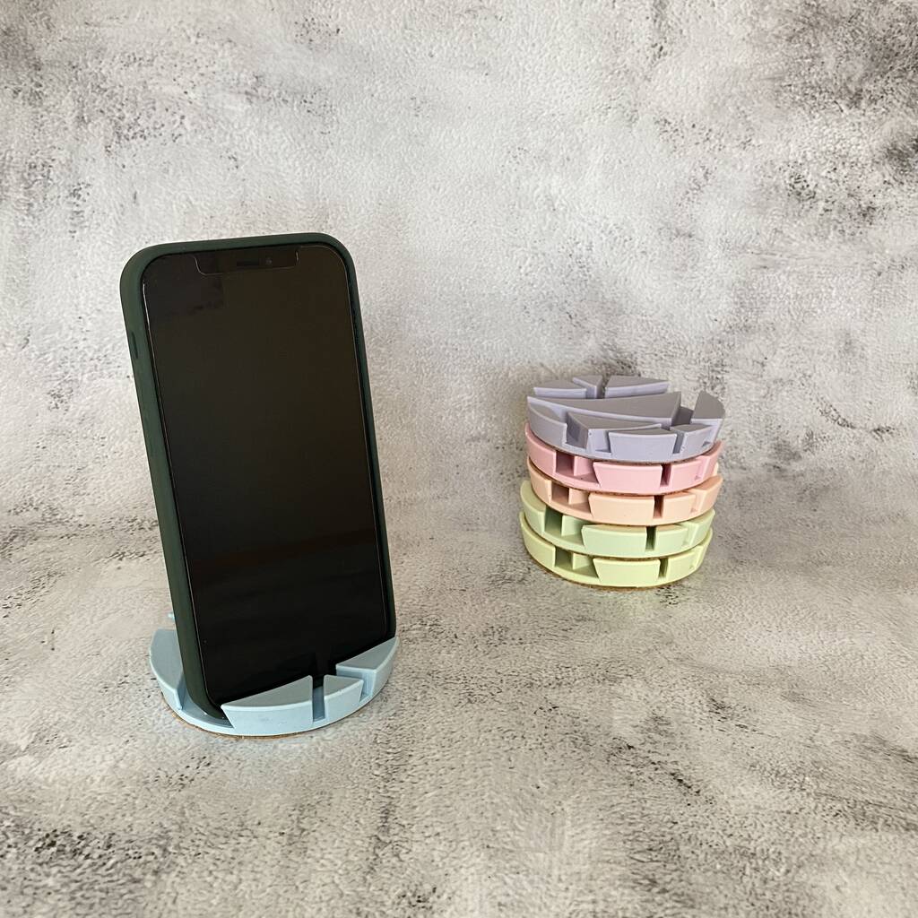 Phone Stand Pastel Rainbow Handmade From Jesmonite, 1 of 9