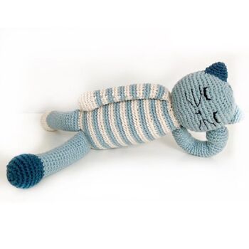 Sleeping Kitten Rattle Blue, 3 of 3