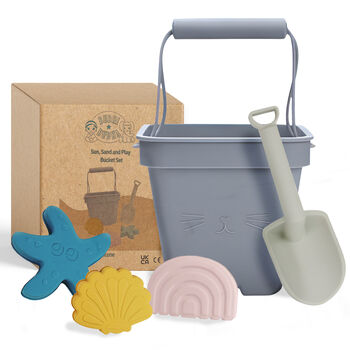 Soft Food Grade Silicone Bucket And Spade Beach Set, 2 of 6