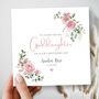 Goddaughter Christening Card, Pink Roses Baptism Card, Any Relationship, thumbnail 1 of 2
