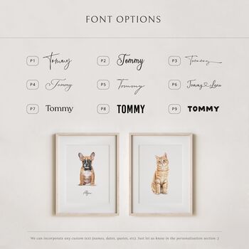 Christmas Gift For Pet Lovers – Personalised Pet Portrait Hand Drawn From Photo, Dog, Cat Or Horse Illustration, 9 of 11