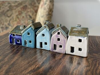 Pick Five Colorful Handcrafted Mini Ceramic Houses, 5 of 11