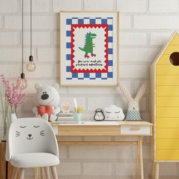 You Were Made For Wonderful Adventures Dinosaur Print, 3 of 6