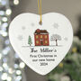Personalised Cosy Christmas Ceramic Heart Decoration, thumbnail 1 of 4