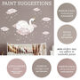 Swan And Clouds Fabric Wall Sticker, thumbnail 5 of 6