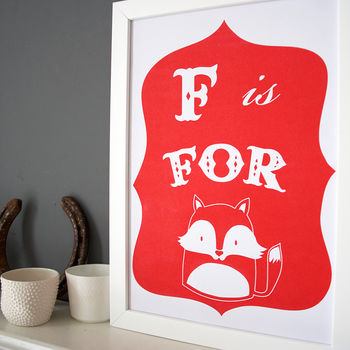F Is For Fox Alphabet Print, 3 of 4