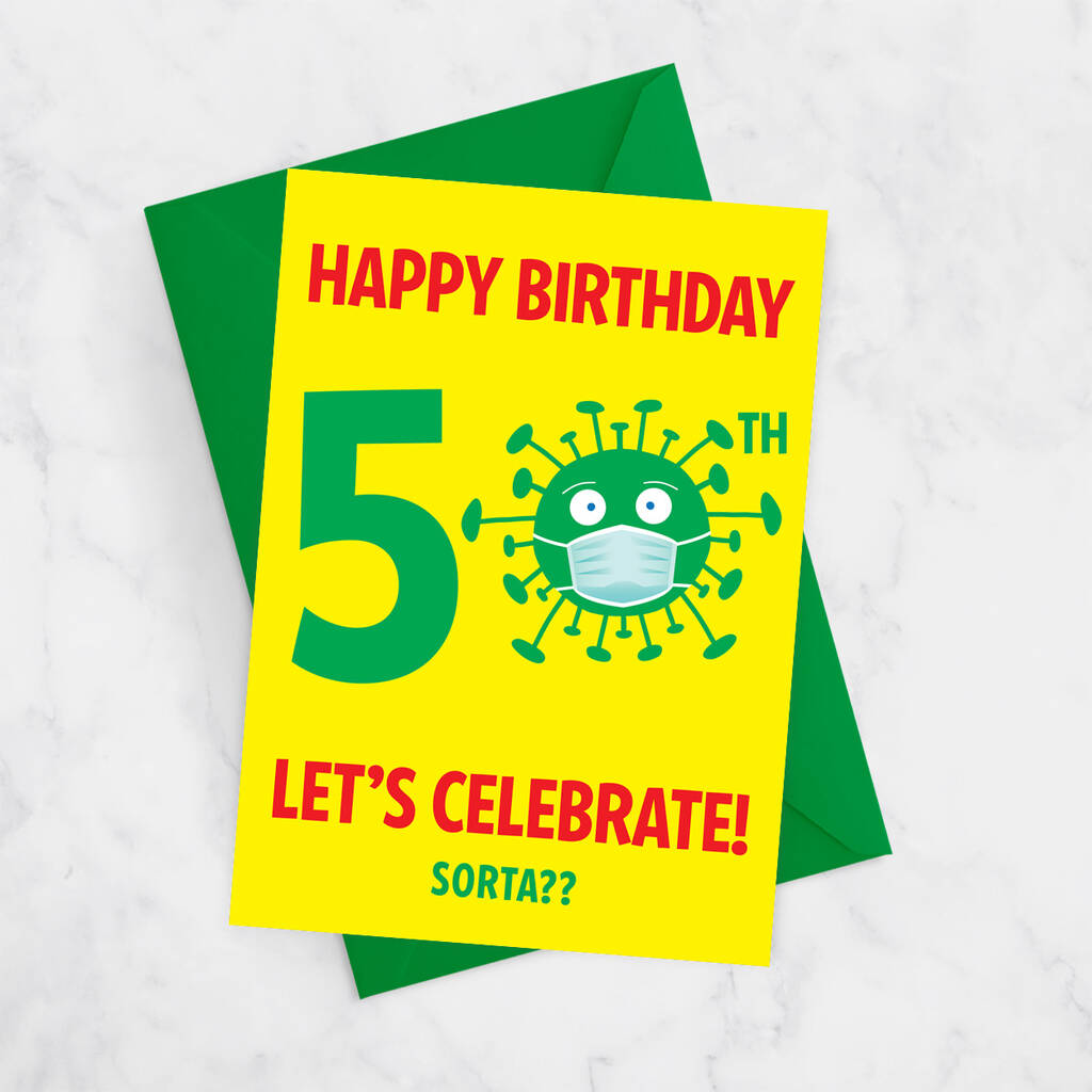 Lockdown Quarantine 50th Birthday Card By WEDFEST
