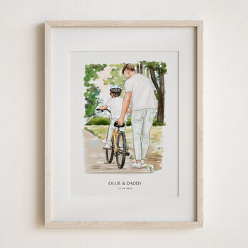 Personalised Father’s Day Gift – Hand Drawn Football Portrait From Photo | Custom Watercolour Artwork For Dad, Grandad Or Daddy’s Dream Team, 4 of 9