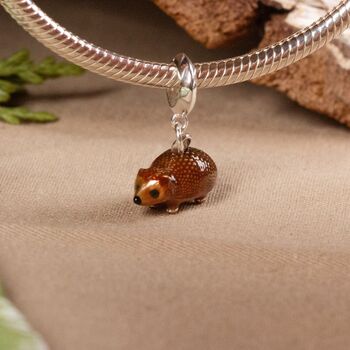 Enamelled Sterling Silver Hedgehog Charm, 5 of 11
