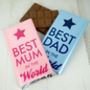 Best Mum Dad In The World Chocolate Bar, thumbnail 1 of 5