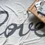 Personalised Love Texted Throw, Anniversary Gift, thumbnail 1 of 11