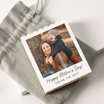 Personalised Mother's Day Photo Lego® Brick Print, 2 of 2