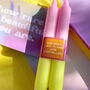 'Cancelled Plans' Neon Dinner Candles, thumbnail 5 of 10